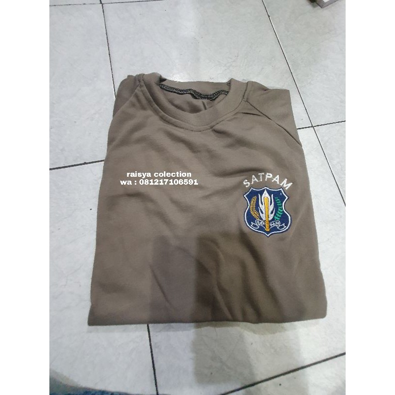 kaos satpam terbaru / kaos dalaman satpam terbaru / kaos satpam bordir