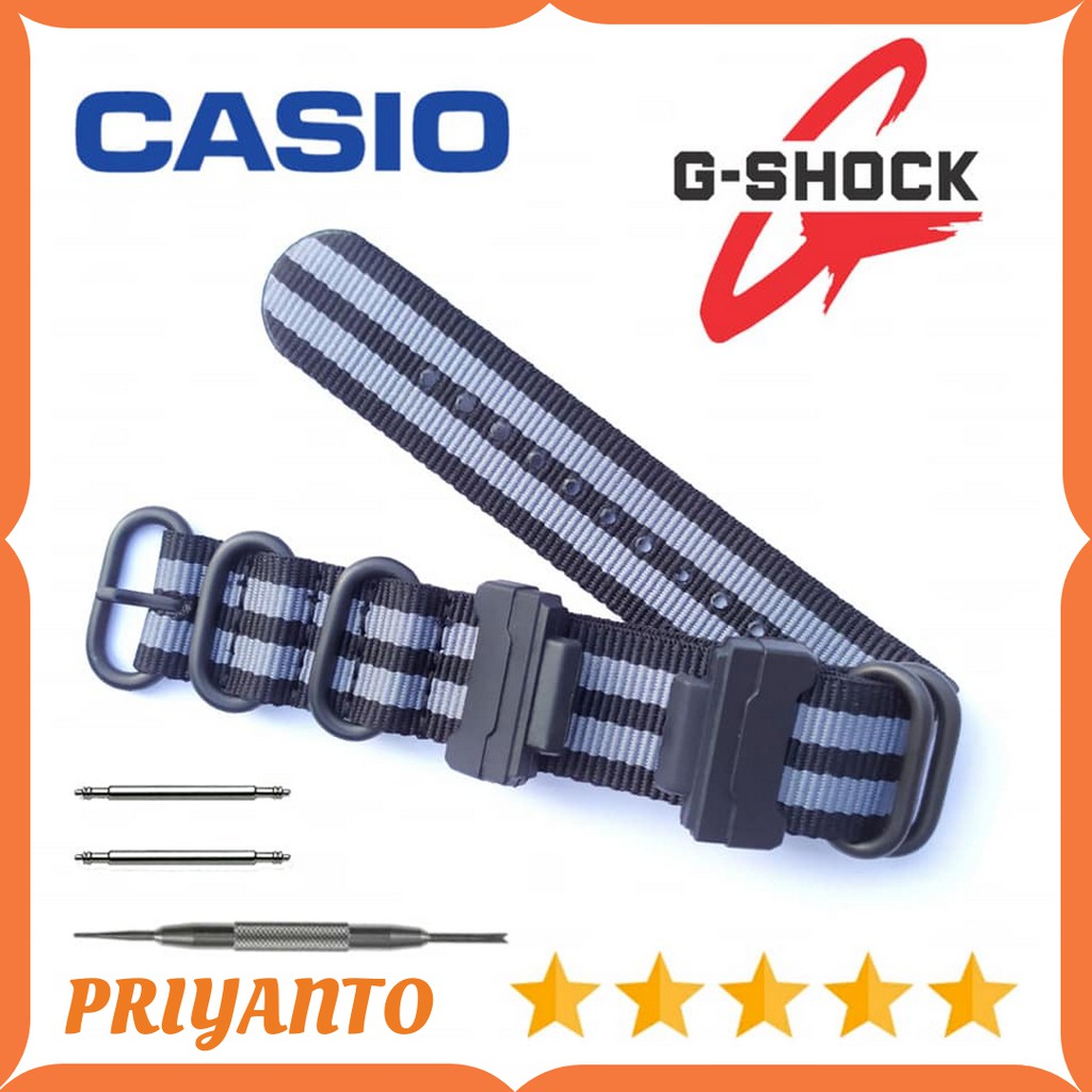 Tali Jam Tangan Casio G-Shock Canvas Kanvas Free Adapter Dan Free Pen