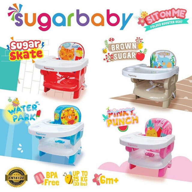 Sugarbaby Folded Baby  Booster Seat Kursi  Makan  Bayi  Sugar  