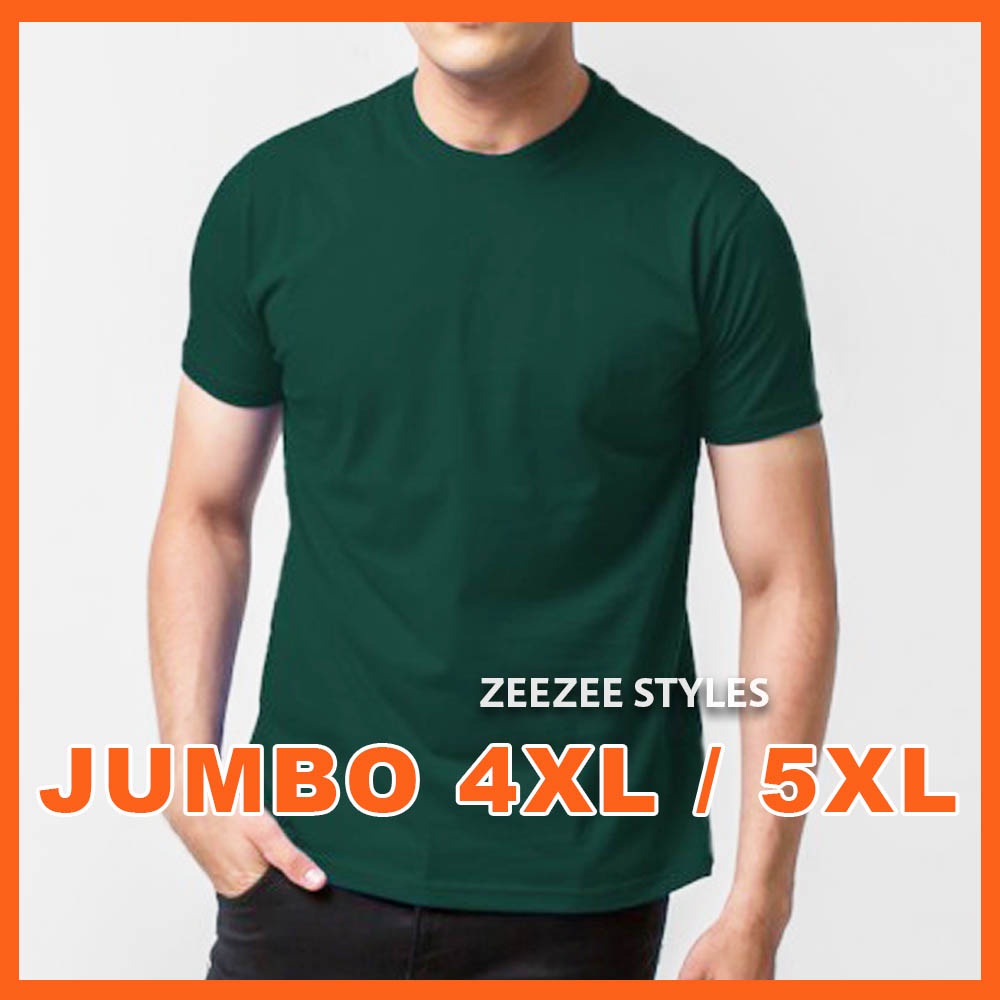 Kaos Polos Jumbo XXXXL XXXXXL Pria Wanita Oversize Tangan Pendek Hijau  Botol