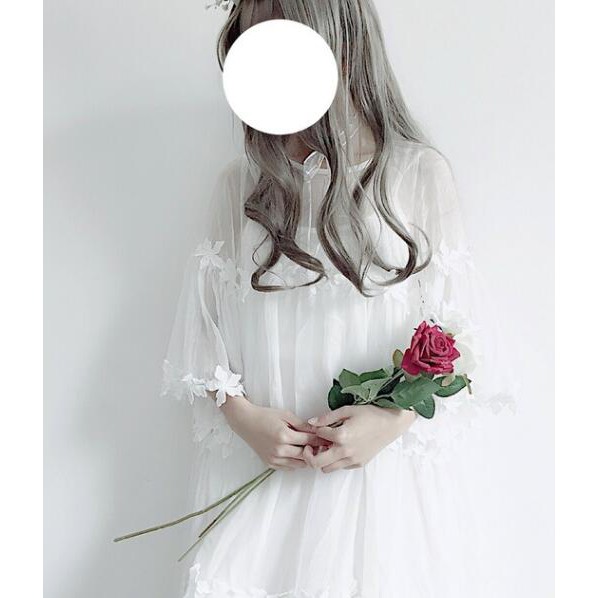 Fashion Wanita: Set Dress Midi Tulle O-Neck Lengan 3/4+Tank Top Gaya Korea untuk Musim Panas
