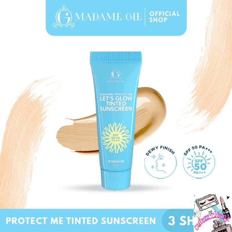 ☃Cutezz_Ching1☃Madame Gie Protect Me Let's Glow Tinted Sunscreen SPF 50 PA+++  35ml