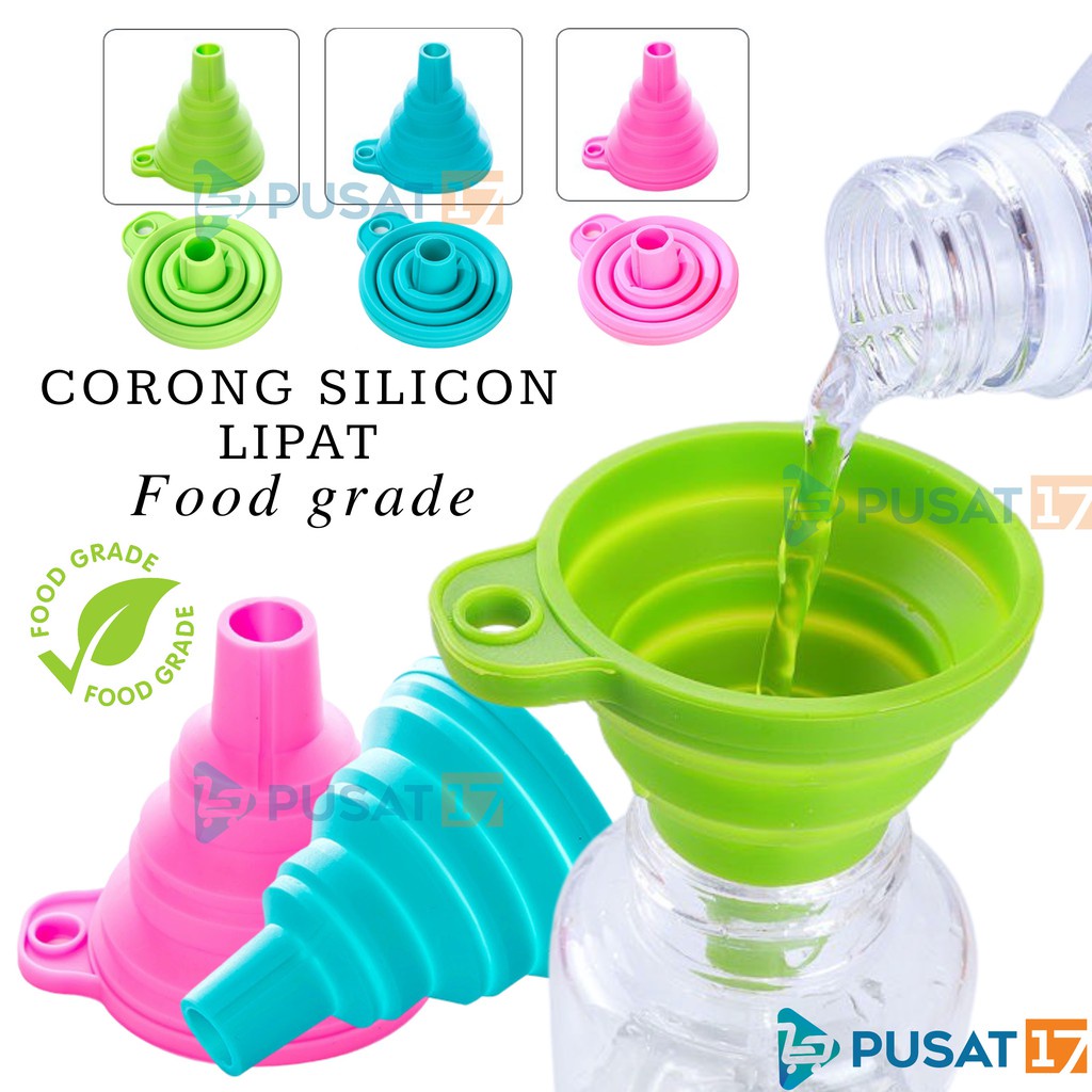 [CLASHOP] CORONG SILIKON LIPAT PORTABLE / CORONG AIR SILIKON / CORONG MINYAK SERBAGUNA SILICONE FUNNEL