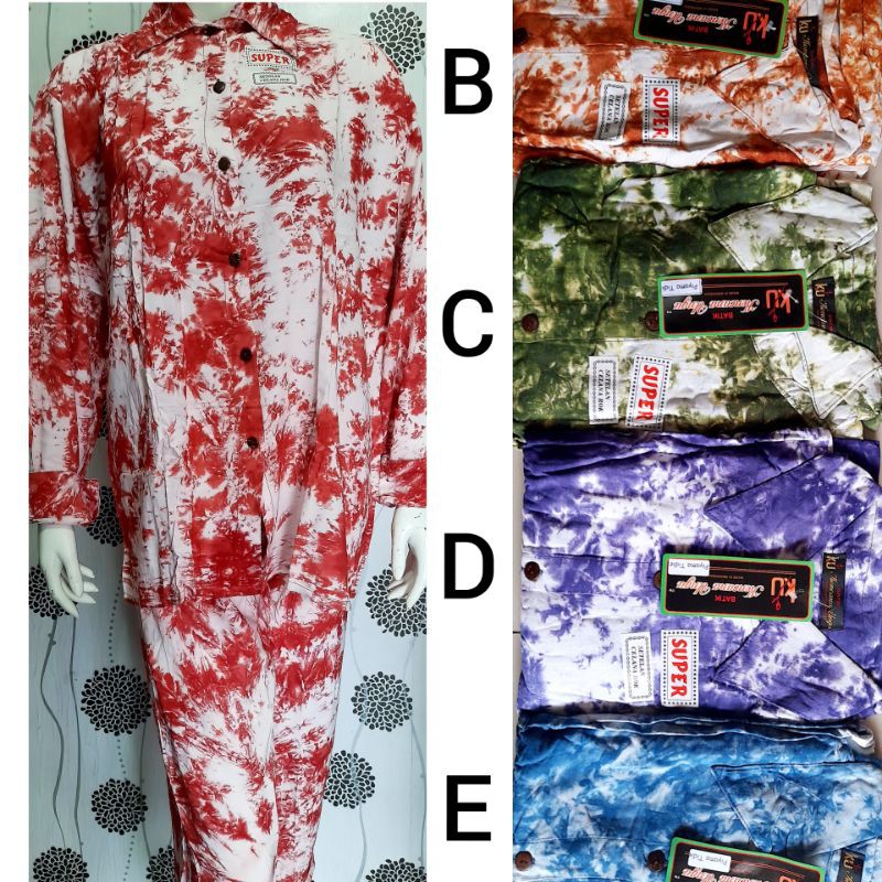 setelan kencana ungu lengan panjang celana panjang//piyama Tiedye//Busui//original kencana ungu