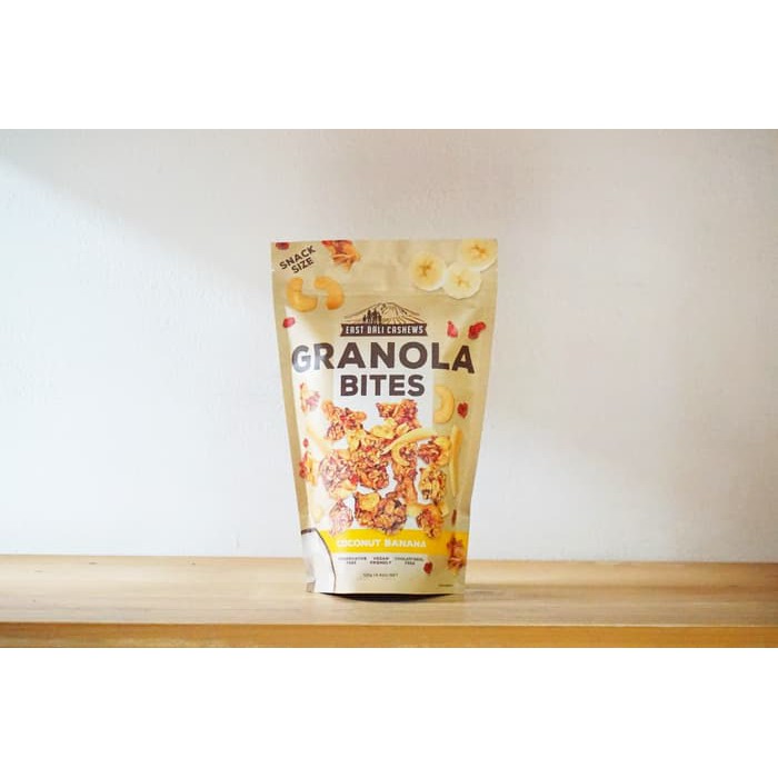 

East Bali Cashews Granola Bites Coconut Banana 125g | Kemasan Baru