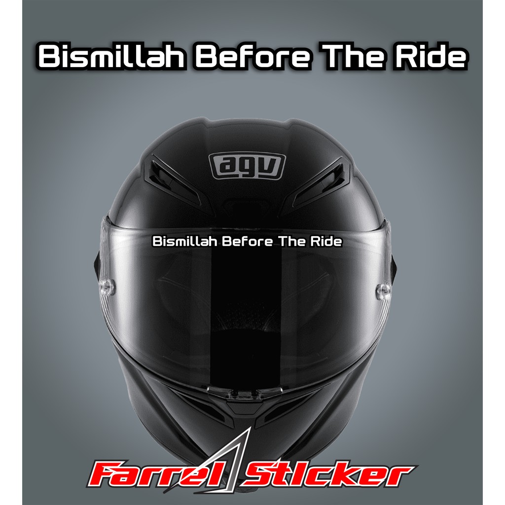 Stiker helm sticker bismillah before the ride