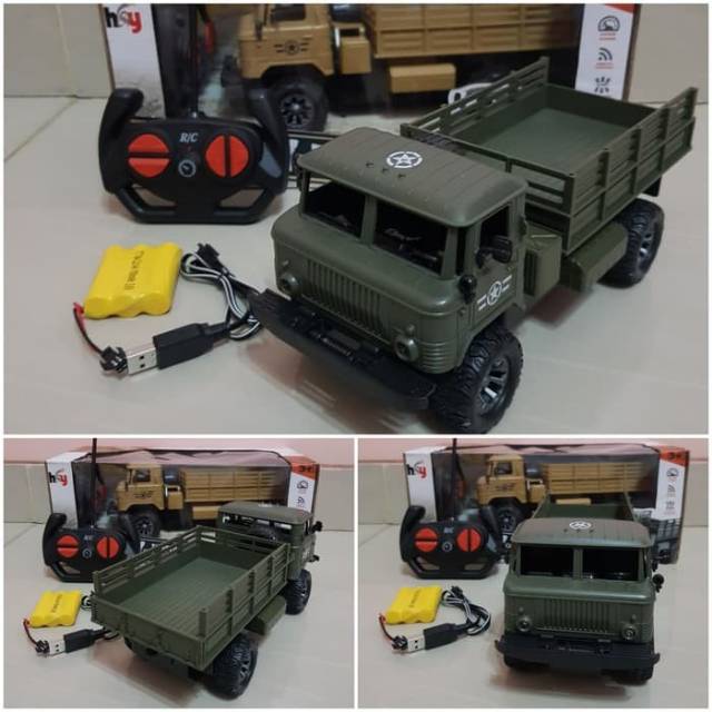 Rc Car Truck Militer Army - Mainan Remote Control Anak Edukasi - Mainan Rc Car Truk Militer