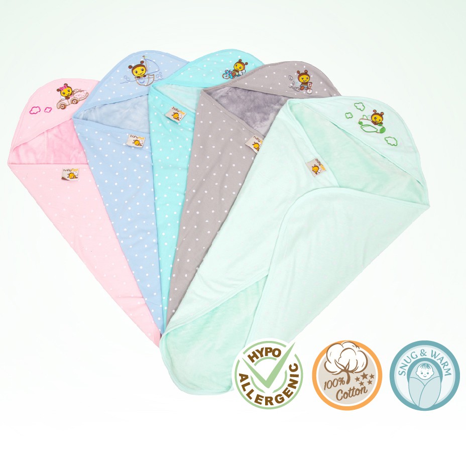 Fluffy Hooded Blanket Baby Bee