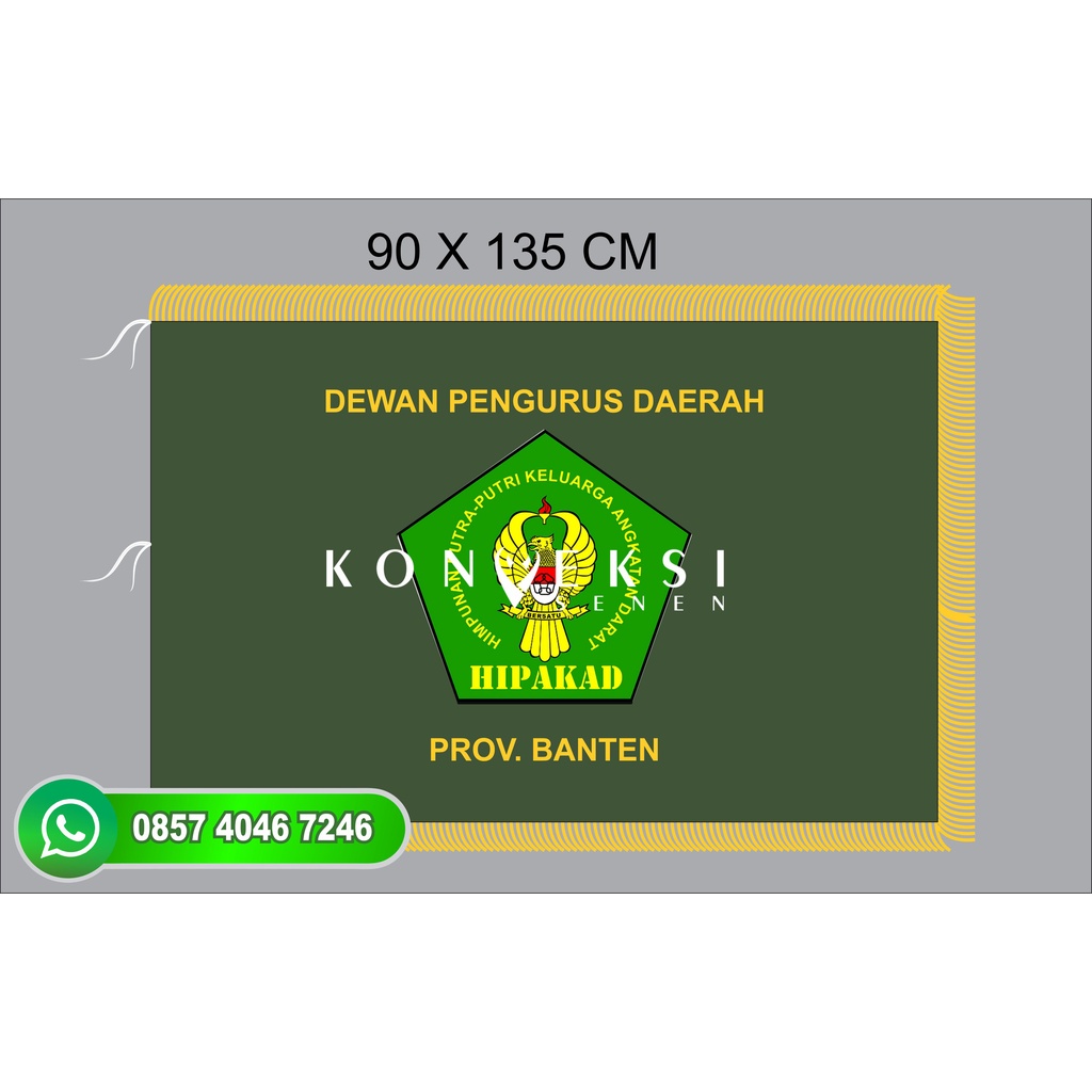 bendera pataka hipakad | custom logo dan tulisan