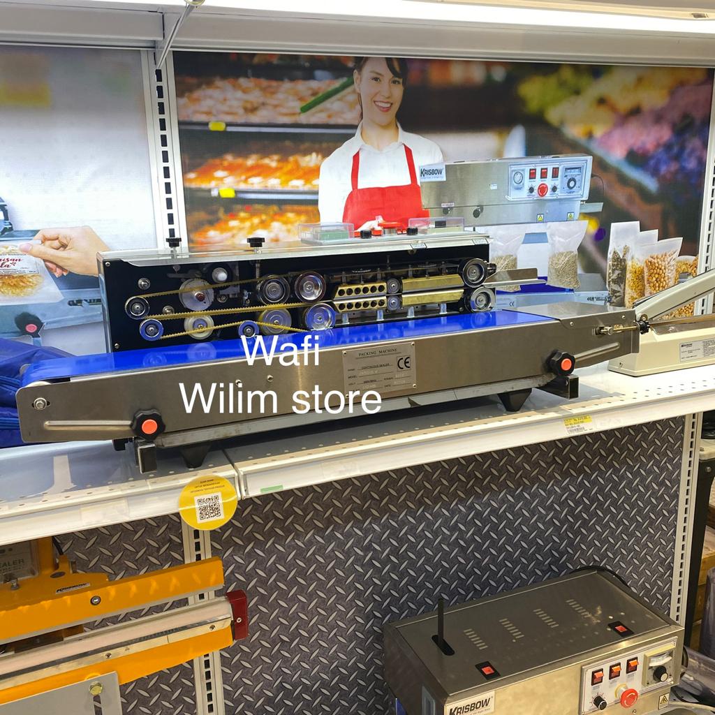 Krisbow Continous Band Sealer Mesin segel plastik / Mesin Cetak sealer