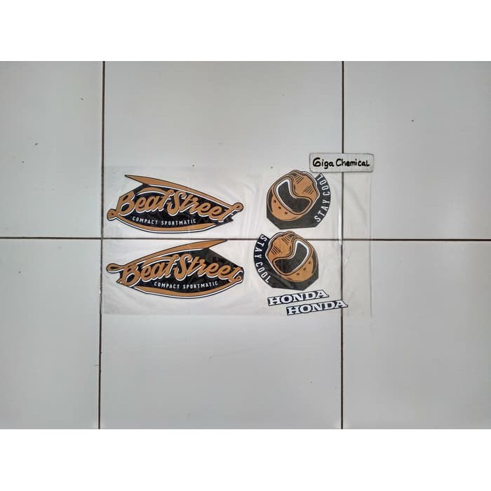Striping Sticker Lis Honda Beat street 2018 2019 Hitam Original