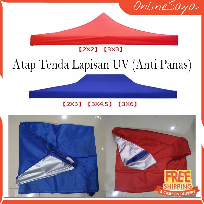 TERPAL ATAP TENDA 2X2 2X3 3X3 3X45 3X6 ANTI UV PANAS AIR