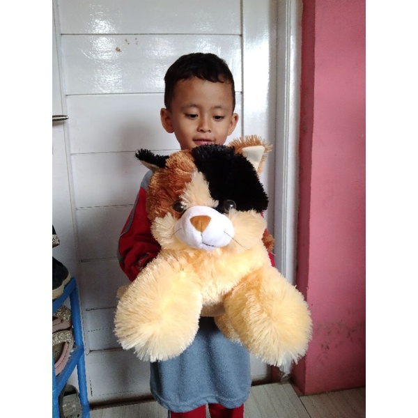 BONEKA KUCING BELANG ANGORA PERSIA MACAN HARIMAU SINGA CAT DOLL CUTE CANTIK SIZE L KARAKTER BINATANG
