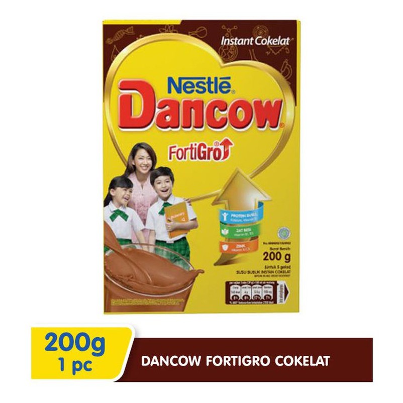 

Dancow Forti Gro Instant Coklat 200 gr - Susu Dancow Rasa Coklat Kemasan Box - COD