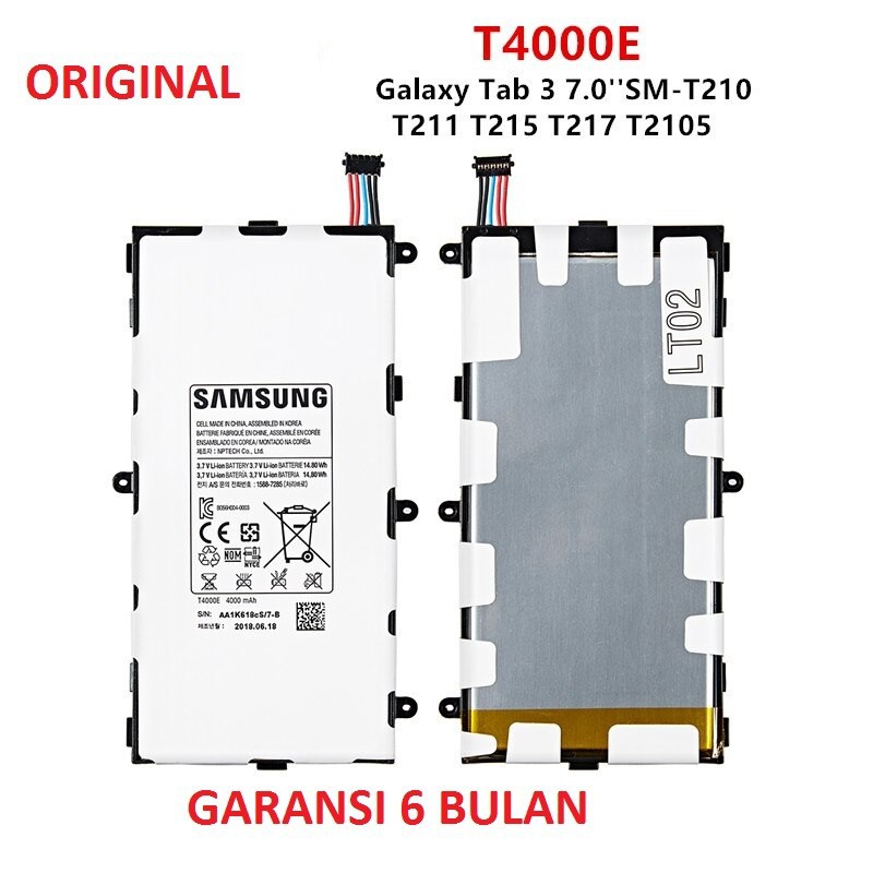 Battery Baterai Batere Samsung Galaxy Tab3 7.0 T210 T4000E Original