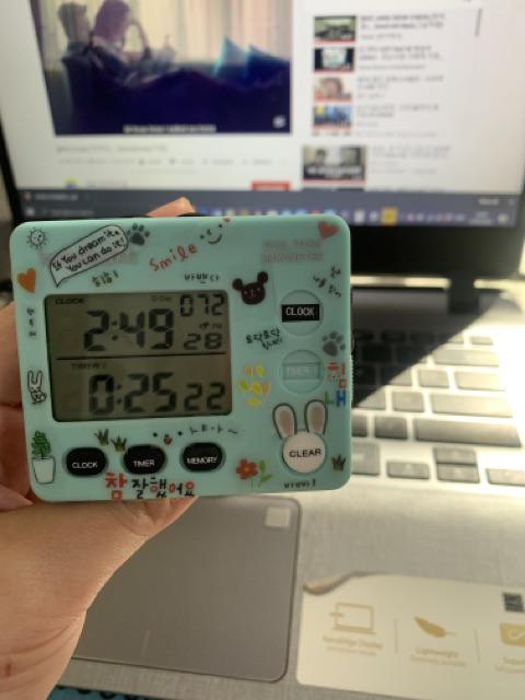 Sm Dual Study Timer Desk Stopwatch D-day Digital Time Clock Alarm Watch