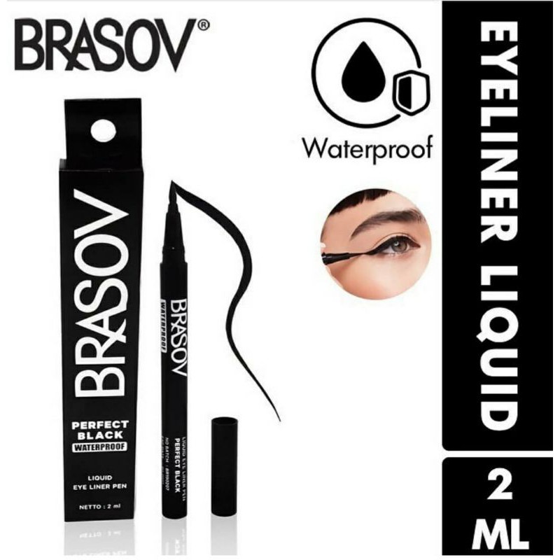 BRASOV EYELINER PEN LIQUID BLACK WATERPROOF