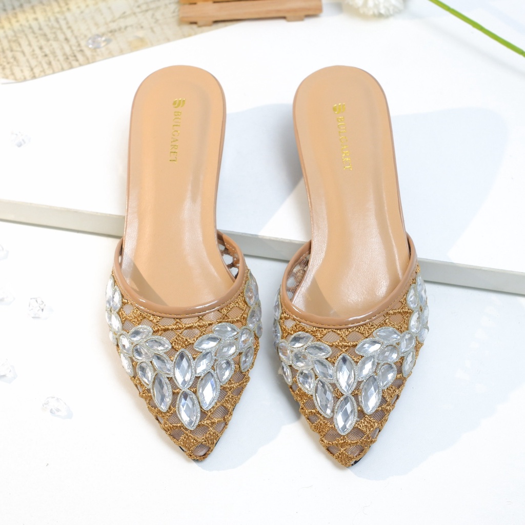 FLASH SALE 7.7 High Heels Wanita Upper Brukat Diamond HD 10