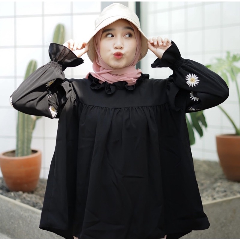 BLOUSE WANITA MUSLIM | DELINA BLOUSE | BAJU ATASAN HIJAB | DAISY BLOUSE | TUNIK HIJAB | BAJU KOREA