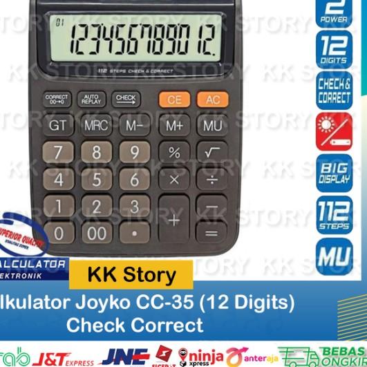 

☺ Calculator / Kalkulator Joyko CC-35 / 12 Digits / Check Correct ♙