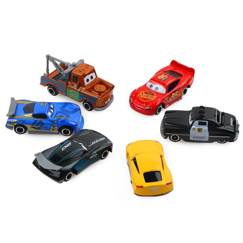 6pcs / Set Mainan Mobil Balap Disney Pixar Lightning Mcqeen Untuk Koleksi / Hadiah Anak