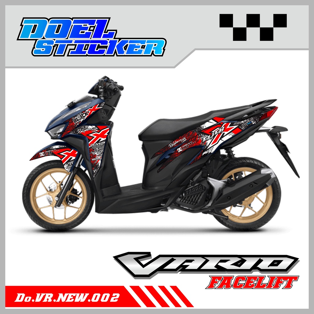 STRIPING VARIO NEW - STICKER STRIPING VARIO FACELIFT HONDA NEW VARIO FACELIFT LIST VARIASI HOONIGAN DOEL-002A