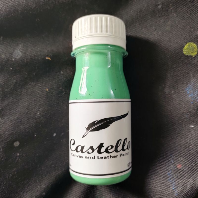 Castellopaint SEAFOAM GREEN cat sepatu tas bahan lulit dan kanvas