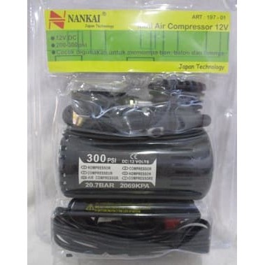 Pompa Ban Mini  Air Compressor 12V NANKAI Tekanan 200-300psi