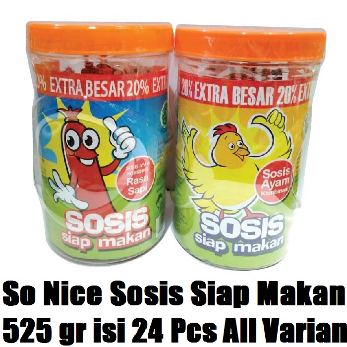 

Sosis So Nice Siap Makan 525 gr isi 24 pcs All Varian