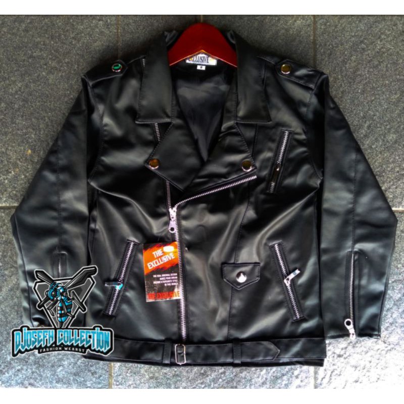 Jaket kulit anak unisex jaket kulit anak Changcuters jaket kulit jaket semi kulit