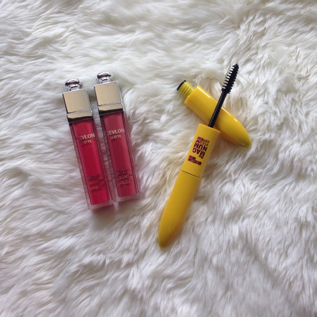lipgloss matte Revlon + Maskara 2in1 Maybelline