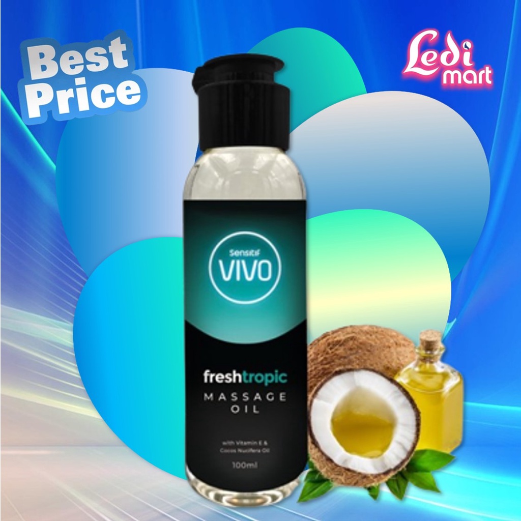 ORIGINAL VIVO Massage Oil Fresh Tropic Isi 100ml / Vivo Minyak Pijat / LEDI MART