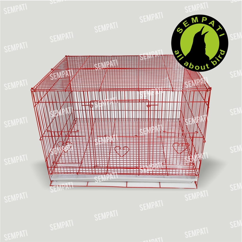 SANGKAR KUCING KANDANG KUCING LARGE JUMBO BESI IMPORT BESAR-MERAH