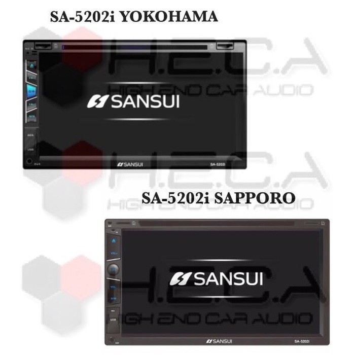 SANSUI SA-5202i FULL HD SA5202i MKV Tape TV Mobil Double din Head Unit Murah dan Berkualitas