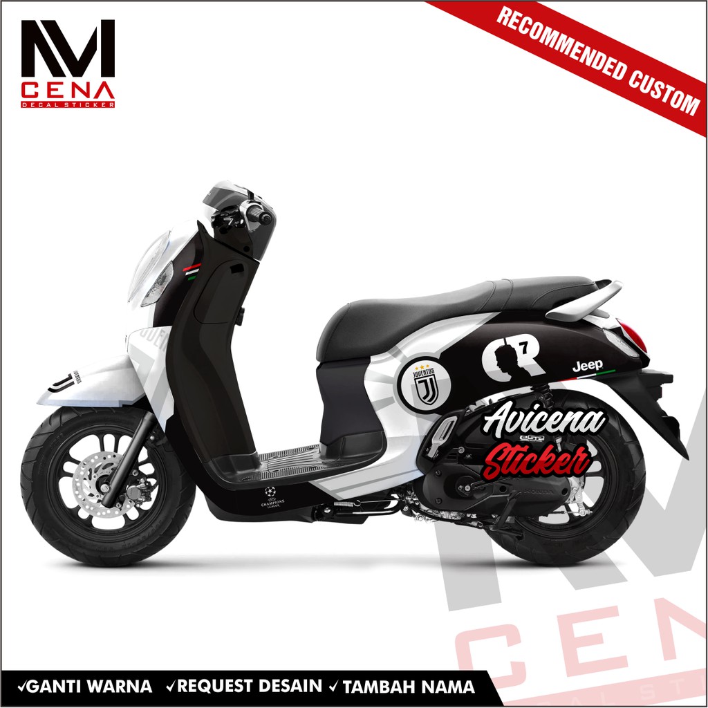 Sticker Striping Decal Scoopy Prestige New 2021 Decal Sticker New Scoopy Prestige 2021 Full juve