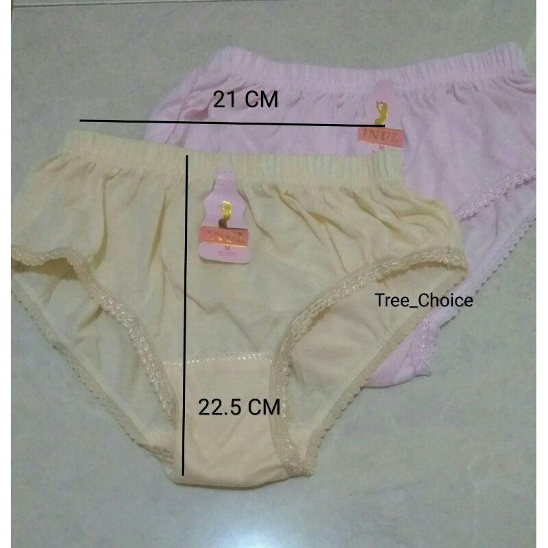 Celana Dalam CD Wanita Katun Lembut Karet Tebal Melar
