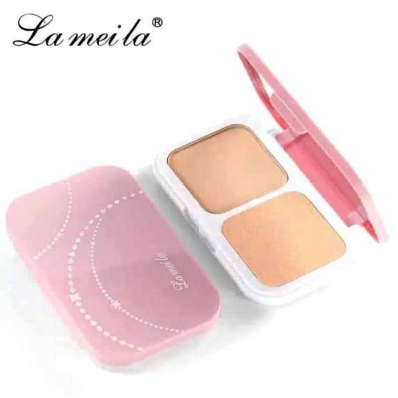LAMEILA 5005 PRESSED POWDER PINK GEOMETRY BEDAK PADAT