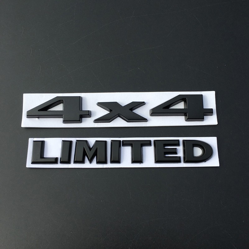 1 Set Stiker Emblem / Badge Belakang 4x4 LIMITED Warna Hitam Untuk Jeep Grand Cherokee