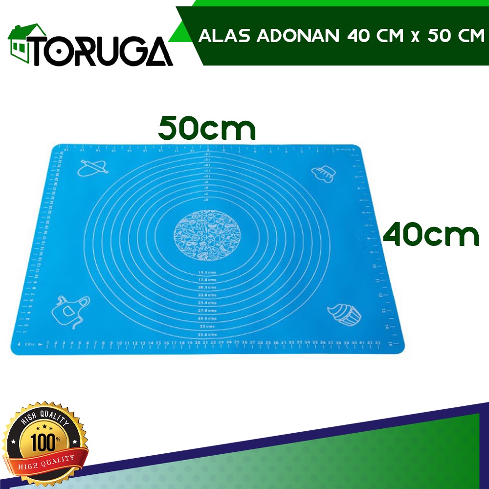 Alas Adonan Silikon Tatakan Baking Roti Pizza Fondant Silicone Mat Silicone Mat for Dough 40 x 50