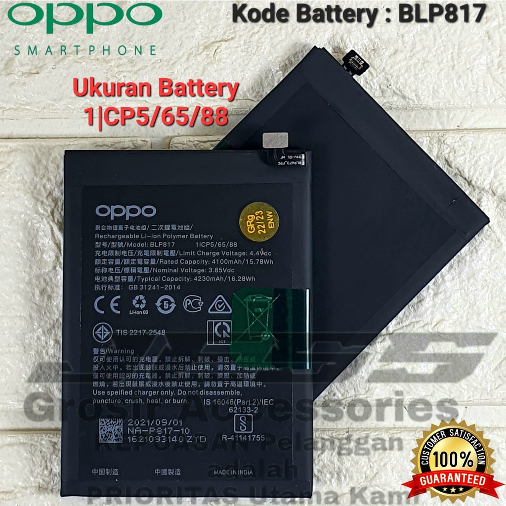 Baterai Battery Original BLP817 BLP-817 For tipe OPPO A15 - CPH2185 OPPO A15S - CPH2179