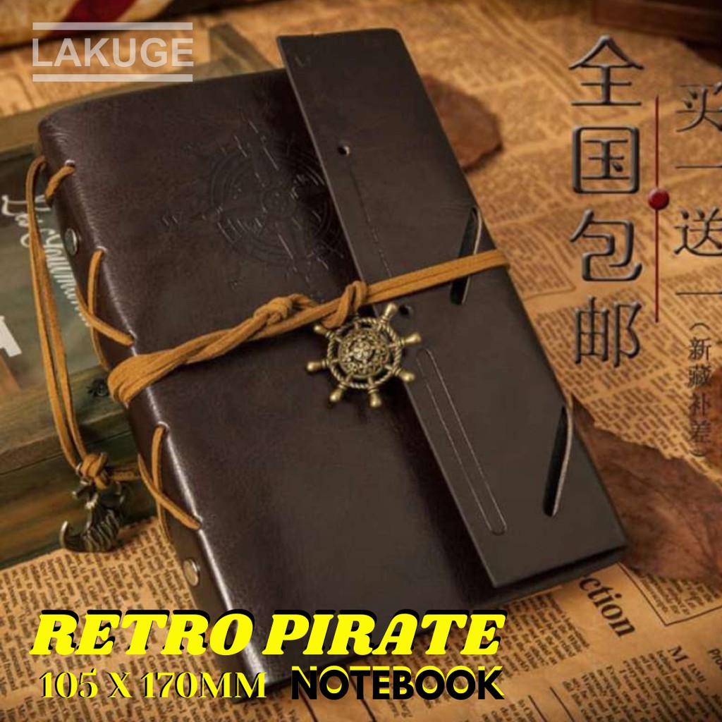 

Buku Catatan Binder Klasik Elegan Bahan Kulit Retro Pirate