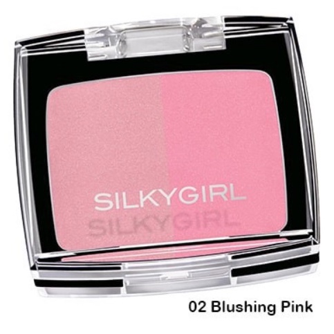 SILKYGIRL Duo Blusher Shimmer Cheeky Peach | Rose Petal | Sunny Glow | Perona Pipi