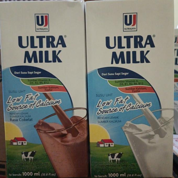 

(BISA COD) Ultra Milk UHT Low Fat Hi-Calcium 1000 ml - Karton CUCI GUDANG Kode 144