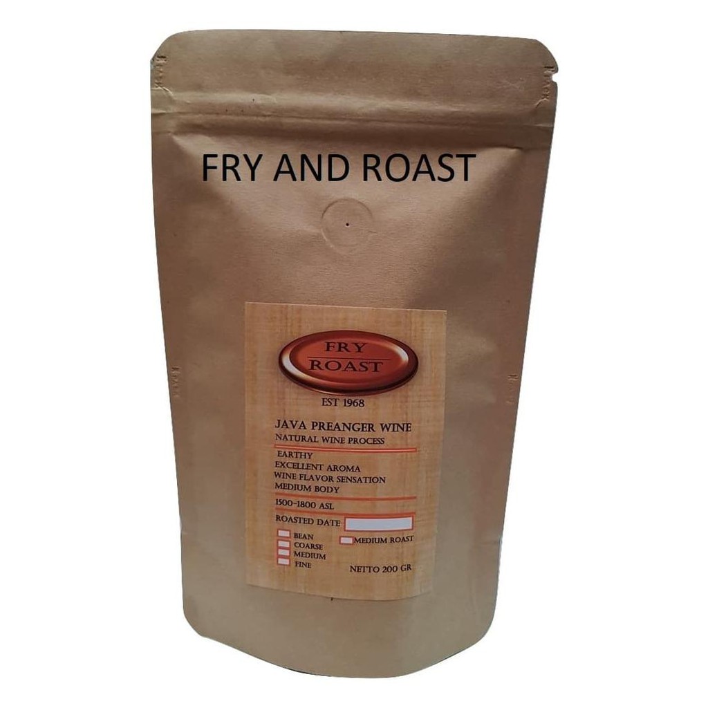 

KOPI ARABICA JAVA PREANGER NATURAL WINE PROCESS 200 GR BIJI DAN BUBUK - BIJI KODE 1052
