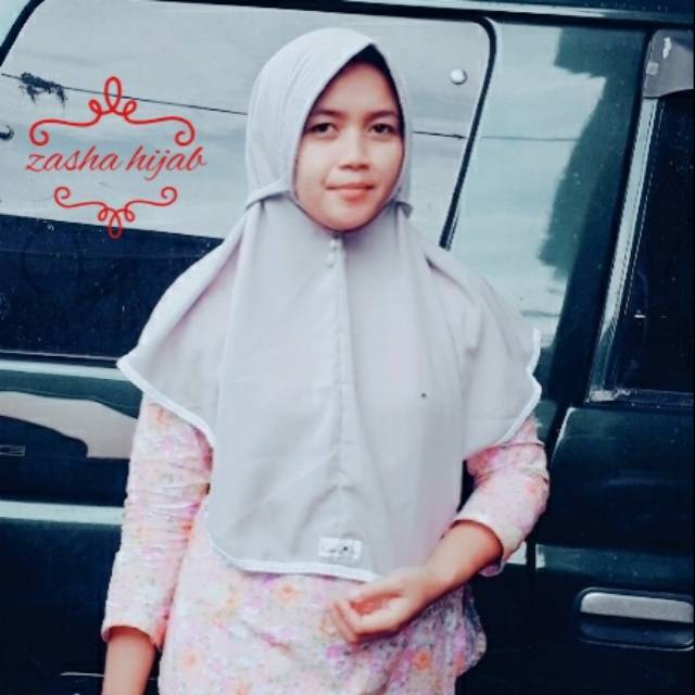 Jilbab khimar pet tali renda Shopee Indonesia