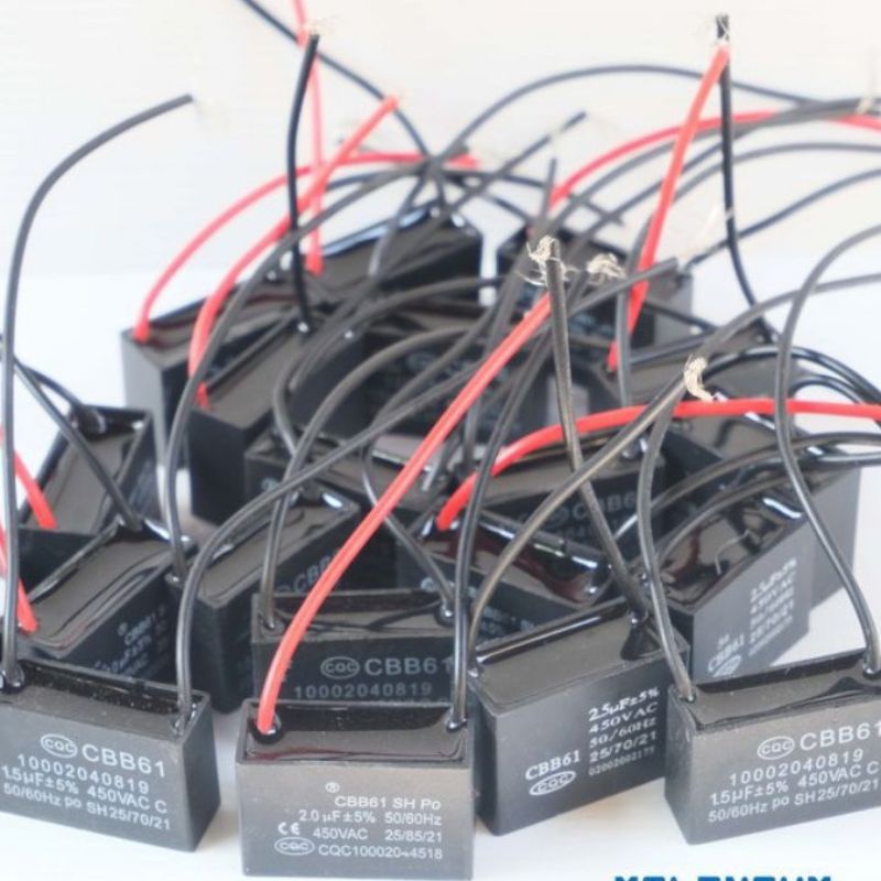 Kapasitor kipas angin, Kapasitor kotak, Kapasitor kipas 1,2 uf 1,5 uf 2uf 2,5uf 450v