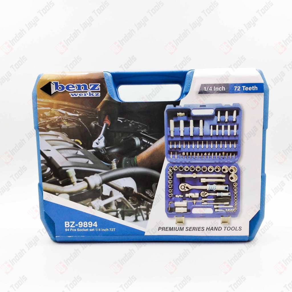 BENZ BZ-9894 Kunci Sok Set 94 Pcs Mata Obeng Socket Sock L Motor