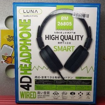 Luna Wired Headphone Super Deep Bass Stereo High Sound Quality 4D for Gaming RM-805