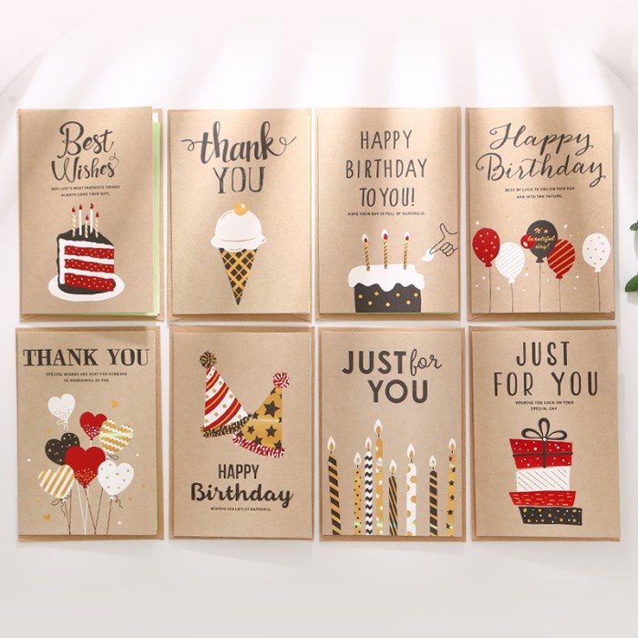 Kartu Ucapan Happy Birthday Kartu Thank You Greeting Card Murah Grosir GROSIR