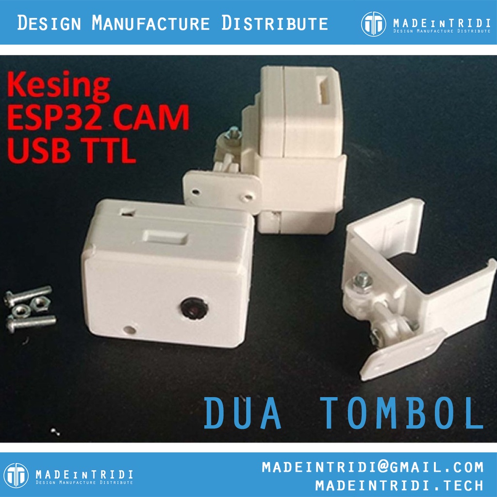 Case ESP32 Cam with Dev USB to TTL esp32 cam MB dev board 2 BUTTON